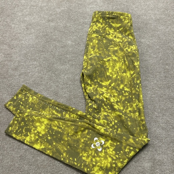 lululemon athletica Pants - Yellow and Green Patterned Leggings